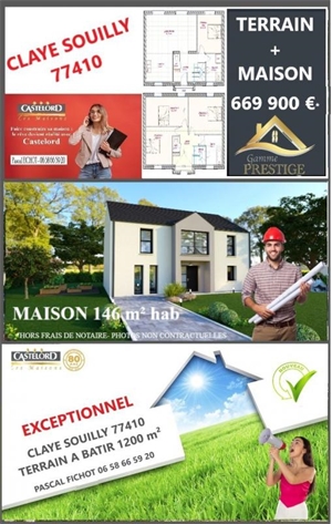 maison à la vente -   77410  ANNET SUR MARNE, surface 146 m2 vente maison - UBI468365678